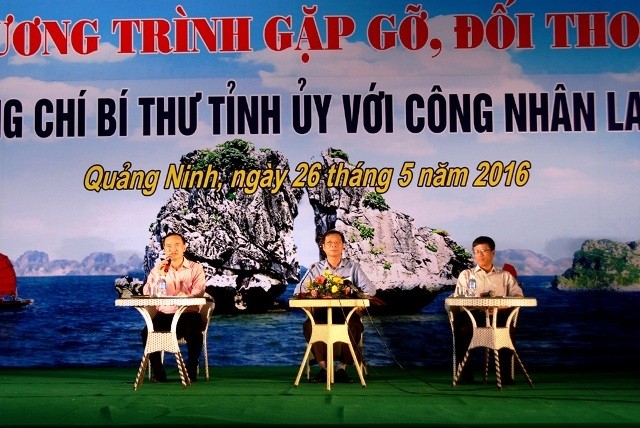 Quảng Ninh: Bí thư Tỉnh ủy đối thoại với công nhân lao động