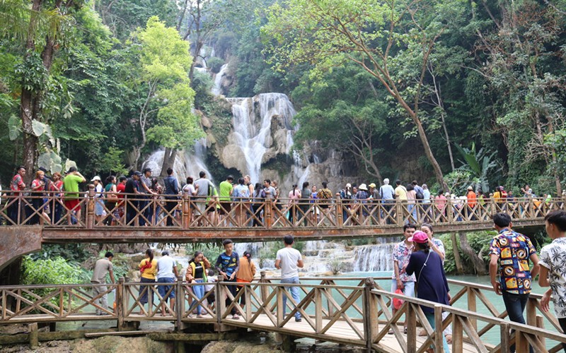 Một địa điểm du lịch tại tỉnh Luang Prabang được du khách nước ngoài ưa thích khi đi du lịch Lào. (Ảnh: Xuân Sơn)