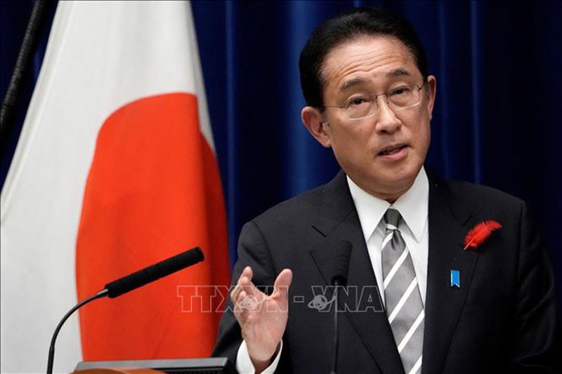 Thủ tướng Nhật Bản Kishida Fumio phát biểu trong cuộc họp báo tại thủ đô Tokyo. (Ảnh: AFP/ TTXVN)