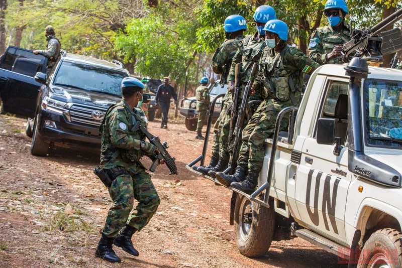 Lực lượng gìn giữ hòa bình Liên hợp quốc được triển khai tại CH Trung Phi. Ảnh: Getty Images.