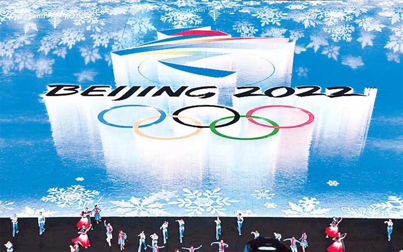 Quang cảnh lễ khai mạc Thế vận hội mùa đông Bắc Kinh năm 2022. Ảnh TÂN HOA XÃ 