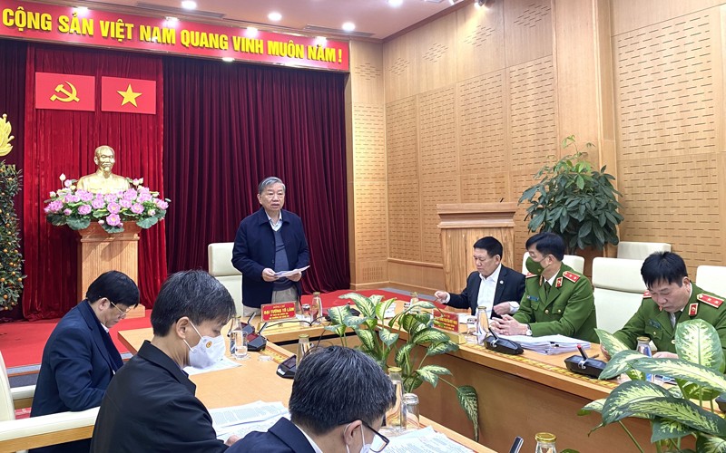 Bộ trưởng Công an Tô Lâm chủ trì phiên họp Tổ công tác của Chính phủ triển khai Đề án 06.