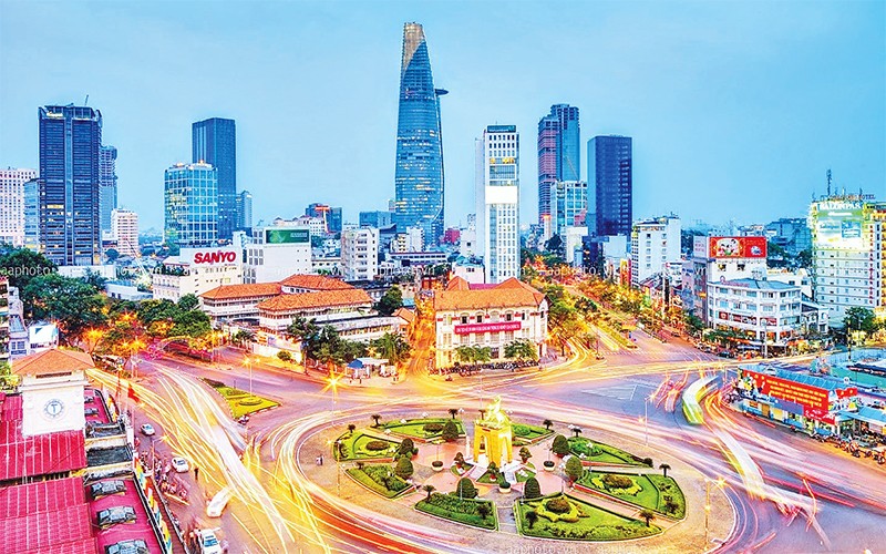 TP Hồ Chí Minh hội đủ các điều kiện để trở thành trung tâm tài chính quốc tế. Trong ảnh: Một góc TP Hồ Chí Minh hôm nay. 