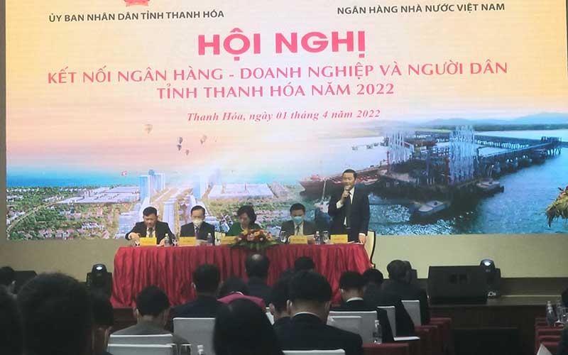 Toàn cảnh hội nghị kết nối ngân hàng - doanh nghiệp và người dân tỉnh Thanh Hóa năm 2022.