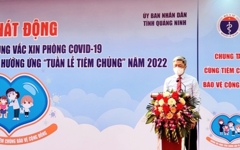 Thứ trưởng Y tế Nguyễn Trường Sơn phát biểu tại buổi Lễ phát động.