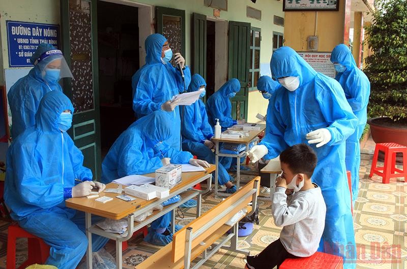 Thái Bình có khoảng 200 nghìn trẻ em từ 6 tuổi đến 12 tuổi trong diện tiêm vaccine phòng Covid-19. (Ảnh: MAI TÚ)