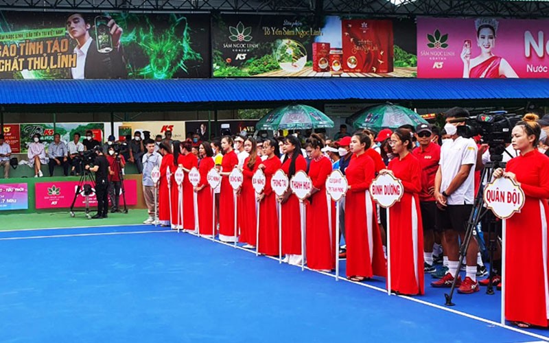 Quang cảnh khai mạc Giải Quần vợt vô địch quốc gia.