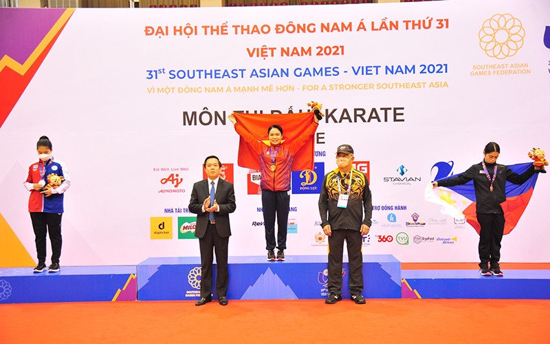 Vận động viên Nguyễn Thị Phương đoạt Huy chương Vàng.