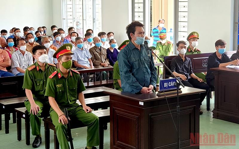 Bị cáo Nguyễn Văn Ngọc tại phiên tòa.