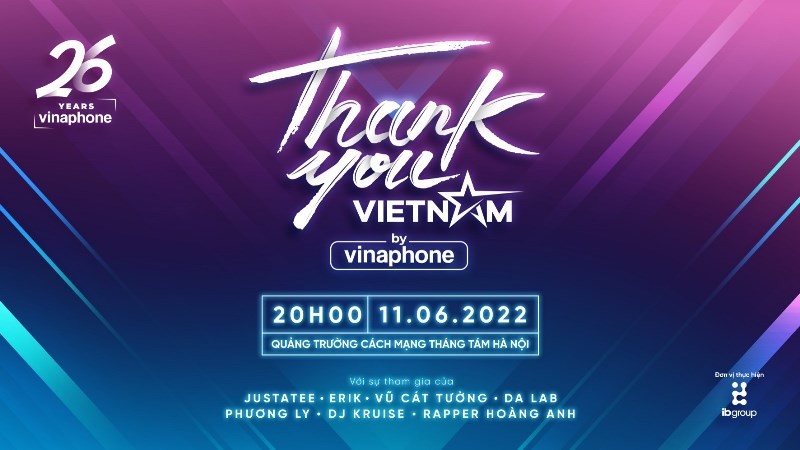Đại nhạc hội “Thank you, Vietnam” sẽ được tổ chức tại Quảng trường Cách mạng Tháng Tám (Hà Nội) vào tối 11/6 tới.