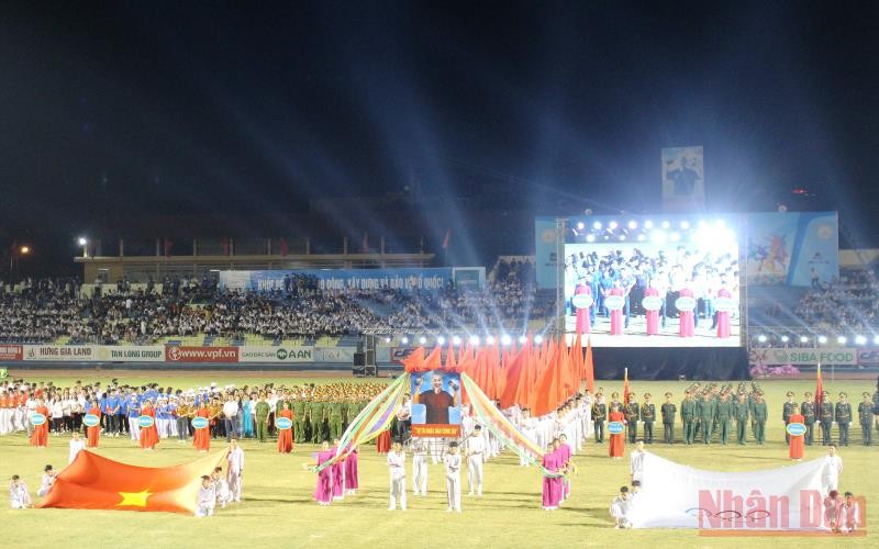 Toàn cảnh lễ khai mạc Đại hội thể dục thể thao tỉnh Thanh Hóa lần thứ IX.