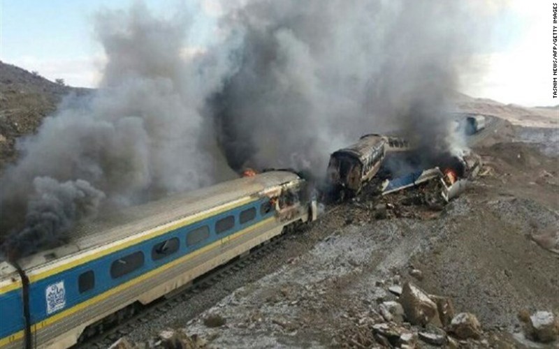 Hình ảnh một vụ tai nạn tàu hỏa tại Iran năm 2016 do hãng thông tấn Tasnim cung cấp.