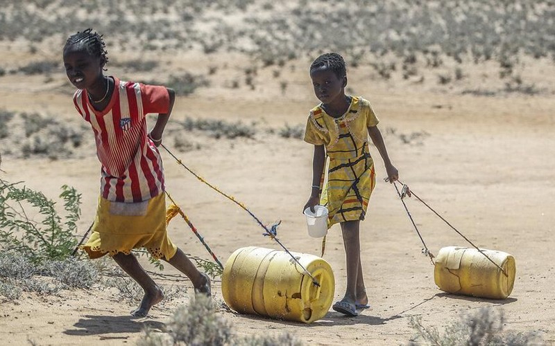 Người dân Kenya thiếu nước sinh hoạt. (Ảnh AFRICANEWS)
