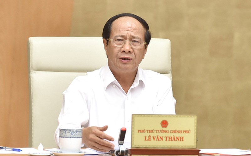 Phó Thủ tướng Lê Văn Thành phát biểu tại cuộc họp. (Ảnh: VGP)