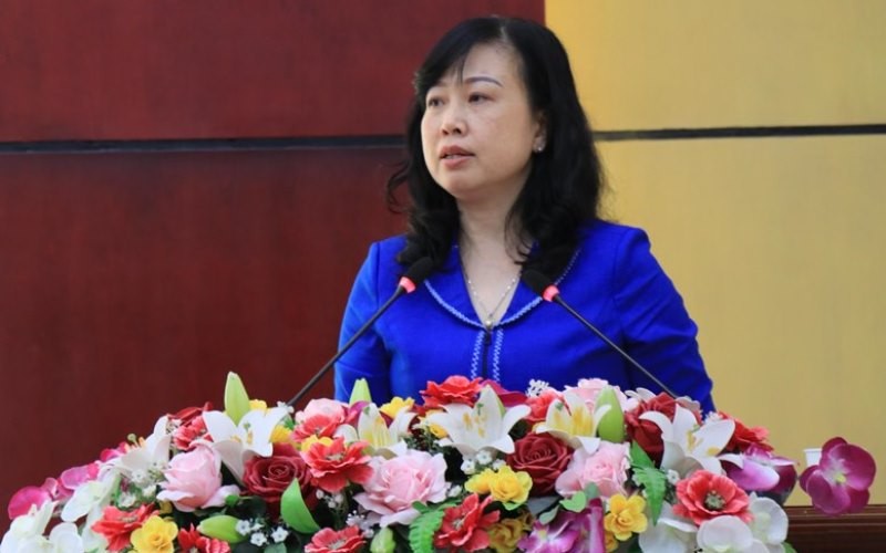 Bí thư Tỉnh ủy Bắc Ninh Đào Hồng Lan phát biểu tại Hội nghị.