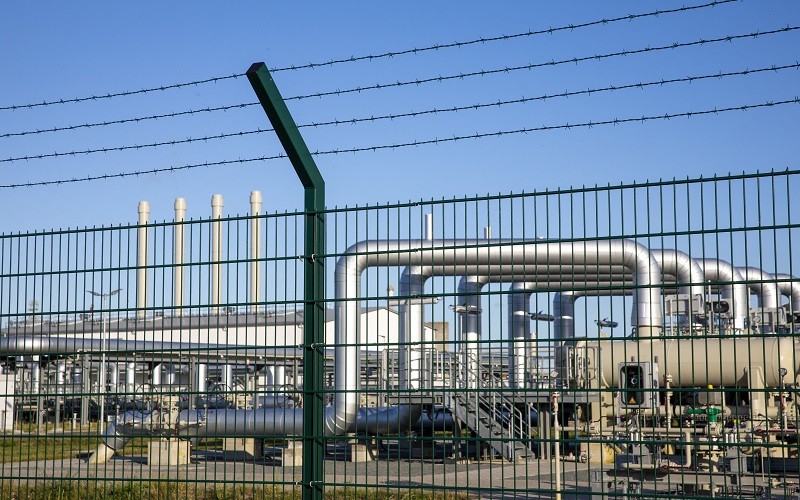 Hệ thống đường ống dẫn khí trên đất liền từ Nga sang Đức ở Lubmin, đông bắc Đức. (Ảnh: AFP/TTXVN)