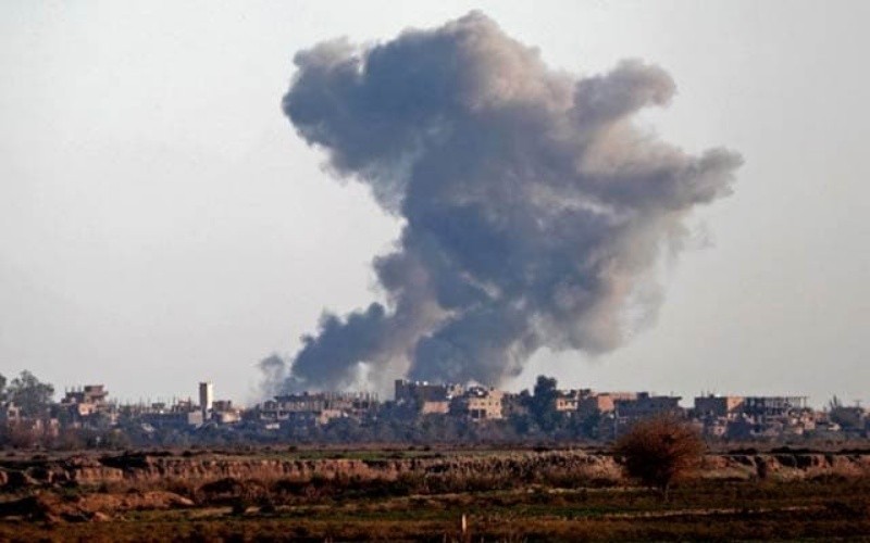 Hình ảnh một vụ tấn công của Mỹ vào lực lượng khủng bố tại Syria. (Nguồn: AFP)