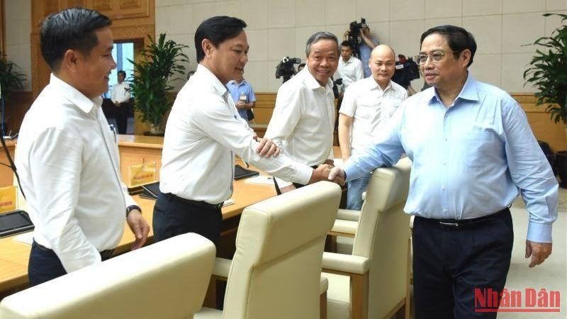 Thủ tướng Phạm Minh Chính với các đại biểu tham dự Hội nghị. (Ảnh: Trần Hải)