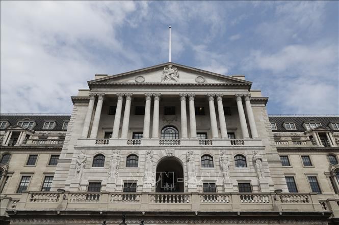 Trụ sở Ngân hàng Trung ương Anh ở London. (Ảnh: AFP/TTXVN)