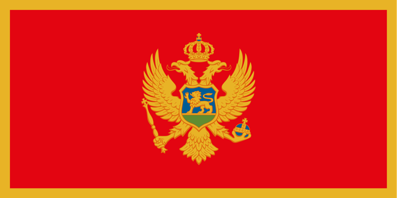 Quốc kỳ nước Cộng hòa Montenegro. 