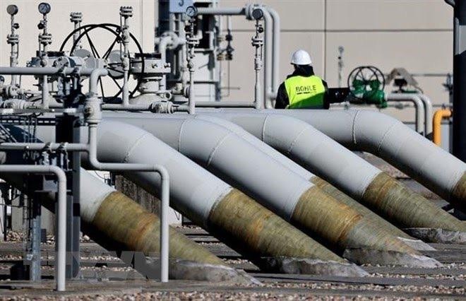 Đường ống dẫn khí đốt Dòng chảy phương Bắc 1 tại Lubmin, Đức, ngày 8/3/2022. (Ảnh: Reuters/TTXVN)