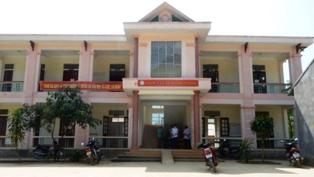 Trạm y tế xã Quang Phong, nơi xảy ra sự việc đáng tiếc.