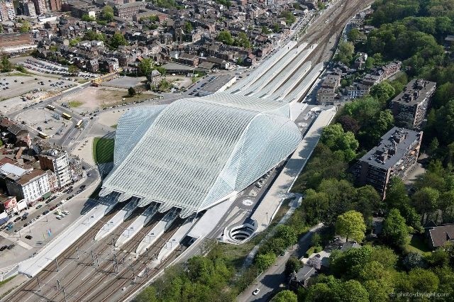 Nhà ga mới Guillemins ở thành phố Liège, Bỉ.