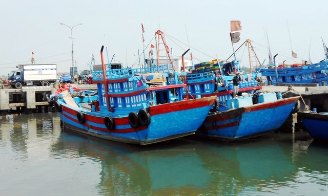 Một góc cảng cá sông Gianh (Bố Trạch, Quảng Bình).