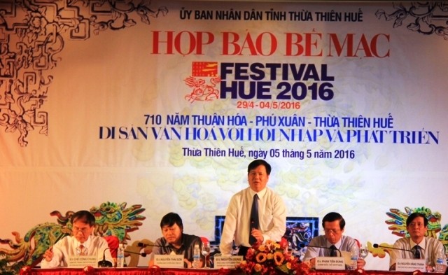 Tại buổi họp thông báo kết quả Festival Huế năm 2016.